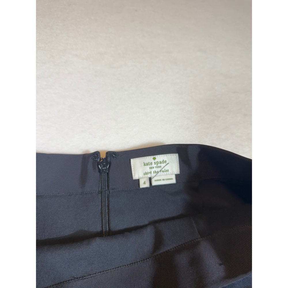 Kate Spade New York Skirt The Rules Black Career Office Mini Size 4 - Picture 3 of 3